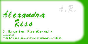 alexandra riss business card